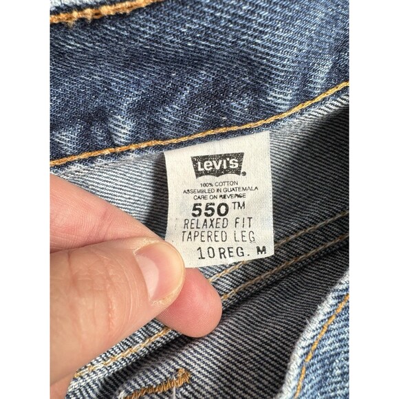 Vtg Levis 550 Jeans Womens 10M 29x30 Dark Wash High Rise Relaxed Tapered Y2K - Picture 4 of 9